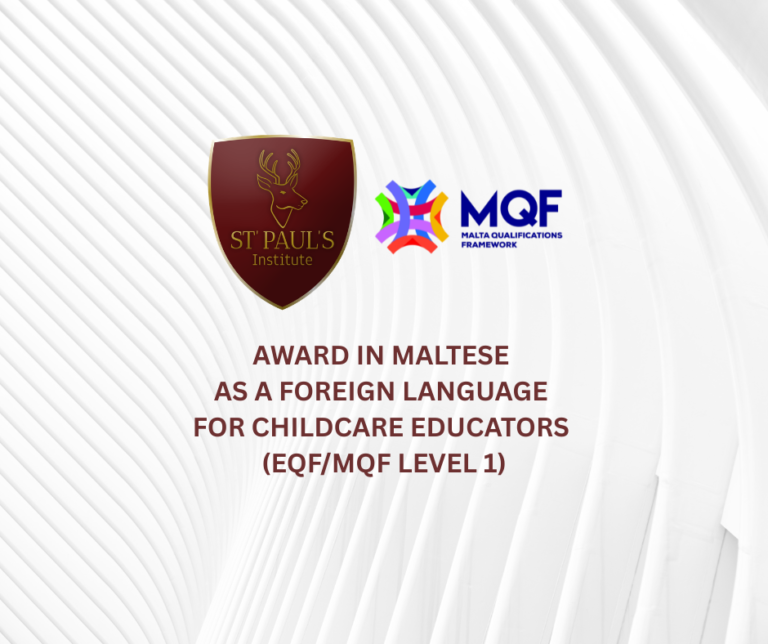 Award in Maltese as a Foreign Language for Childcare Educators (EQF/MQF Level 1)